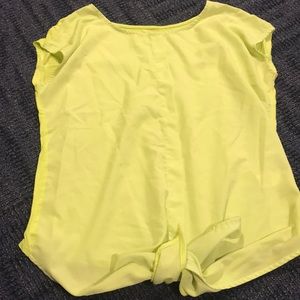 One green tie front t